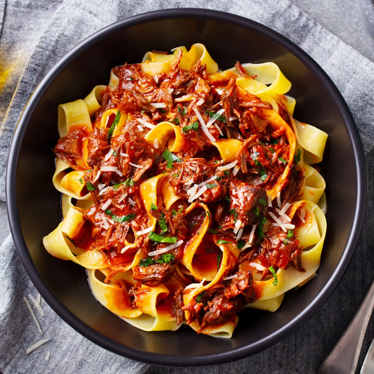 Etli Bademli Fettuccine